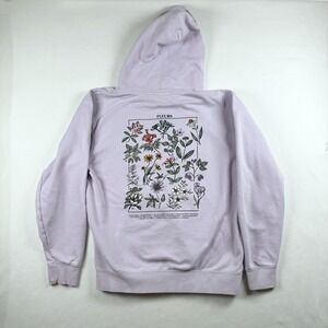 BSR By Samii Ryan Politics Fleurs Lavender‎ Botanical Graphic Hoodie Size Medium